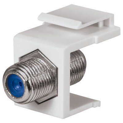 DataComm F Keystone Snap-In Connector, 2.4 GHz, White